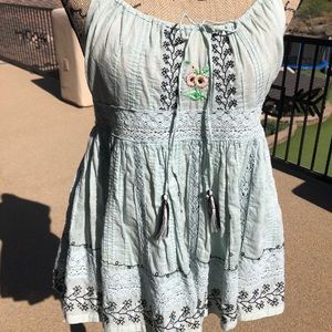 Vintage Free People beautiful light blue top.